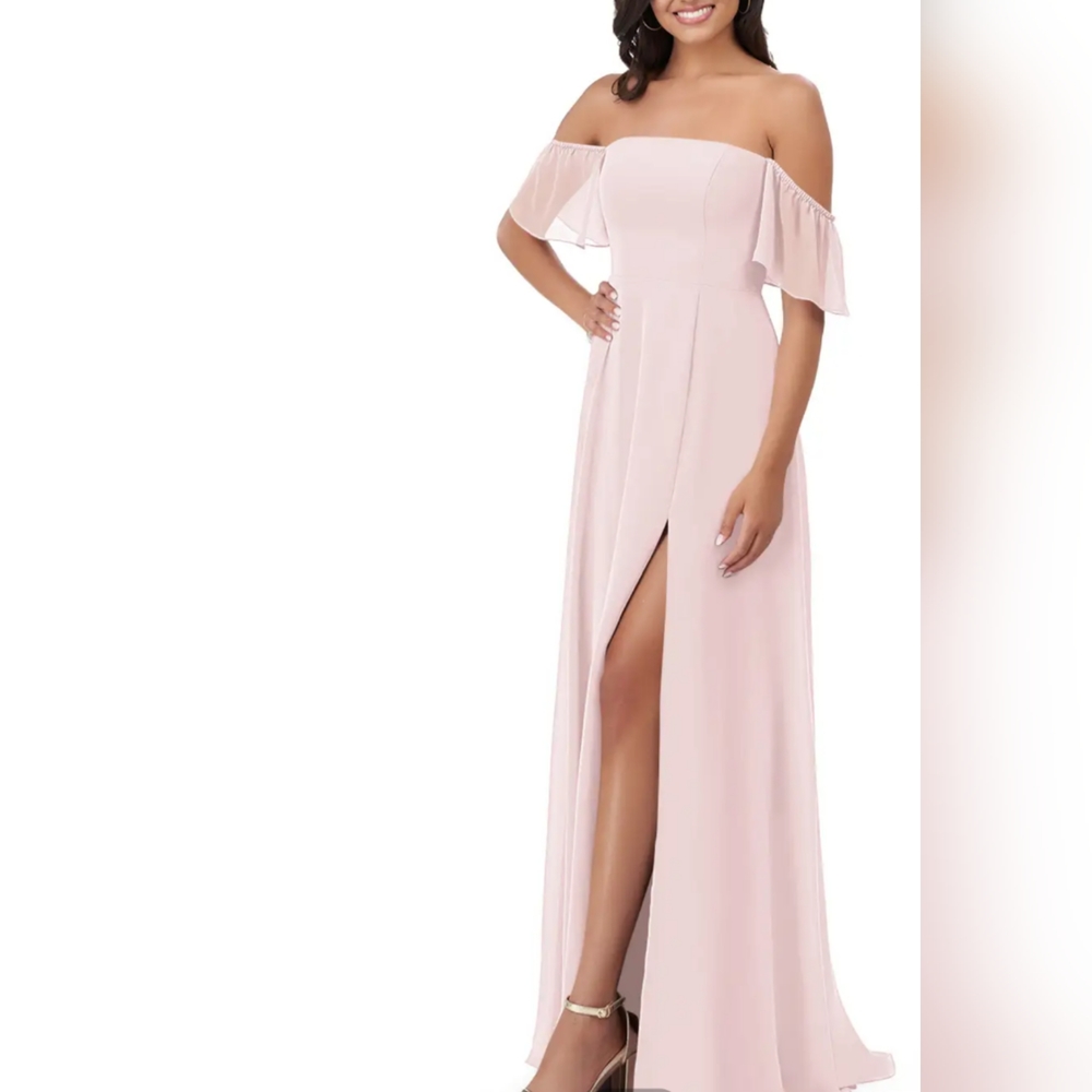 Sue Blushing pink azazie bridesmaid dress